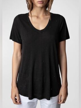 Zadig & Voltaire Atia Dots Embellished Tee